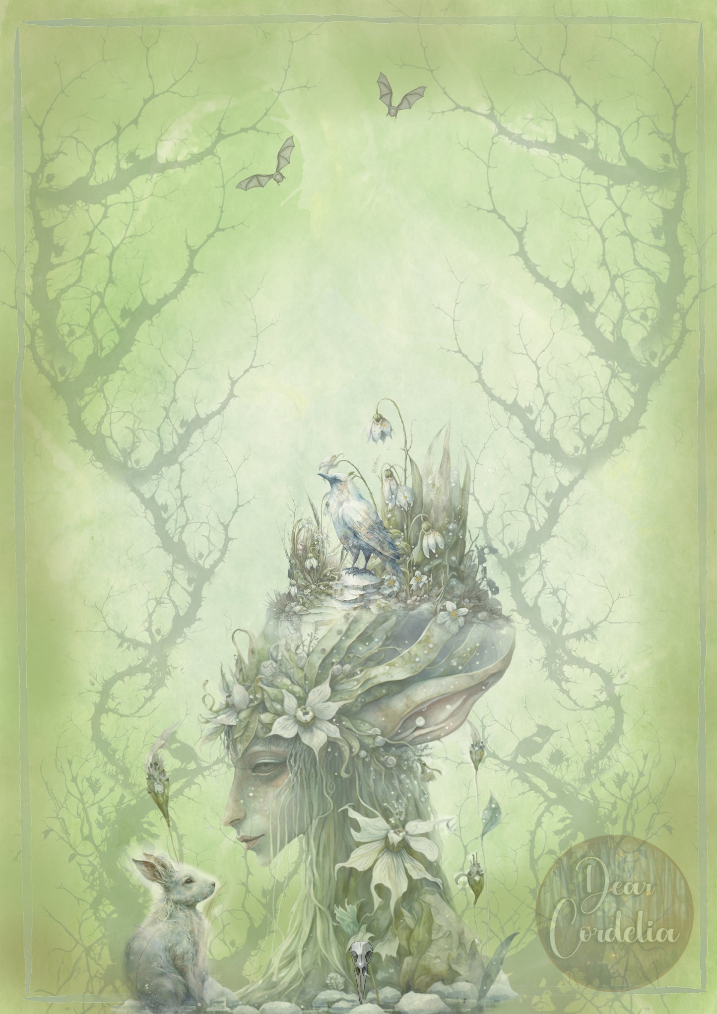 The Spirit of Snowdrops Digital Writing Paper, cards, envelope and Book Mark